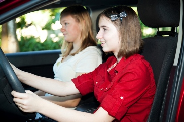 teenage girl driving